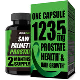 Saw Palmetto Healthy Prostate Supplement for Men 1235mg - Extra Strength Prostate Support w Frequent Urination, DHT Blocker, Hair Regrow, Hair Growth Supplement, Hair Loss Prevention