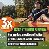 3X Formula Natural Prostate Health Supplements for Men - 1235mg Saw Palmetto Reduce Nighttime Bathroom Trips + Hair Growth/Hair Loss Prevention, 2-Mons