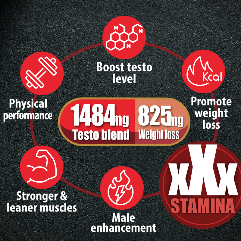 Natural Testosterone Booster for Men at Gym & Bedroom w/Horny Goat Weed & EGCG Green Tea Helps Boost Physical Performance, Restore Vitality and Support Weight Management - 60 Tablets