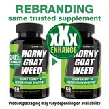 2100mg Horny Goat Weed for Men, Happy Wife, Happy Nights, Promotes Natural Drive, Circulation & Super Energy at Gym & Home with L Arginine, Tribulus, Panax Ginseng and Maca Root