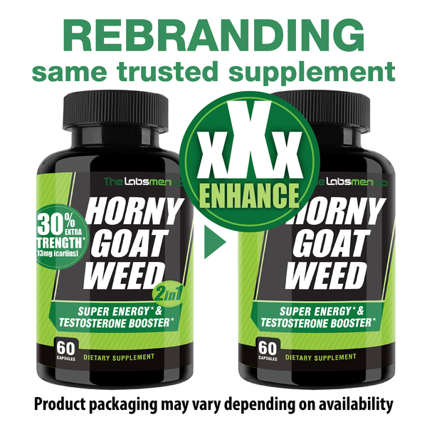 2100mg Horny Goat Weed for Men, Happy Wife, Happy Nights, Promotes Natural Drive, Circulation & Super Energy at Gym & Home with L Arginine, Tribulus, Panax Ginseng and Maca Root