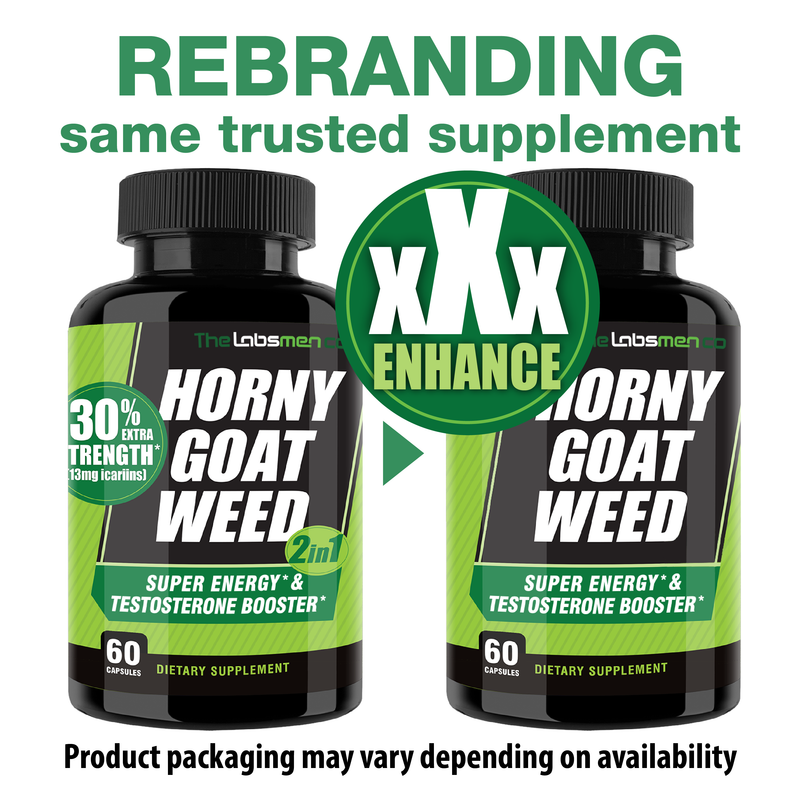 2100mg Horny Goat Weed for Men, Happy Wife, Happy Nights, Promotes Natural Drive, Circulation & Super Energy at Gym & Home with L Arginine, Tribulus, Panax Ginseng and Maca Root