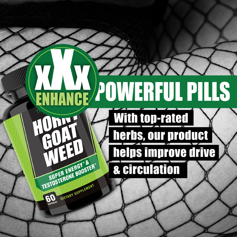 2100mg Horny Goat Weed for Men, Happy Wife, Happy Nights, Promotes Natural Drive, Circulation & Super Energy at Gym & Home with L Arginine, Tribulus, Panax Ginseng and Maca Root